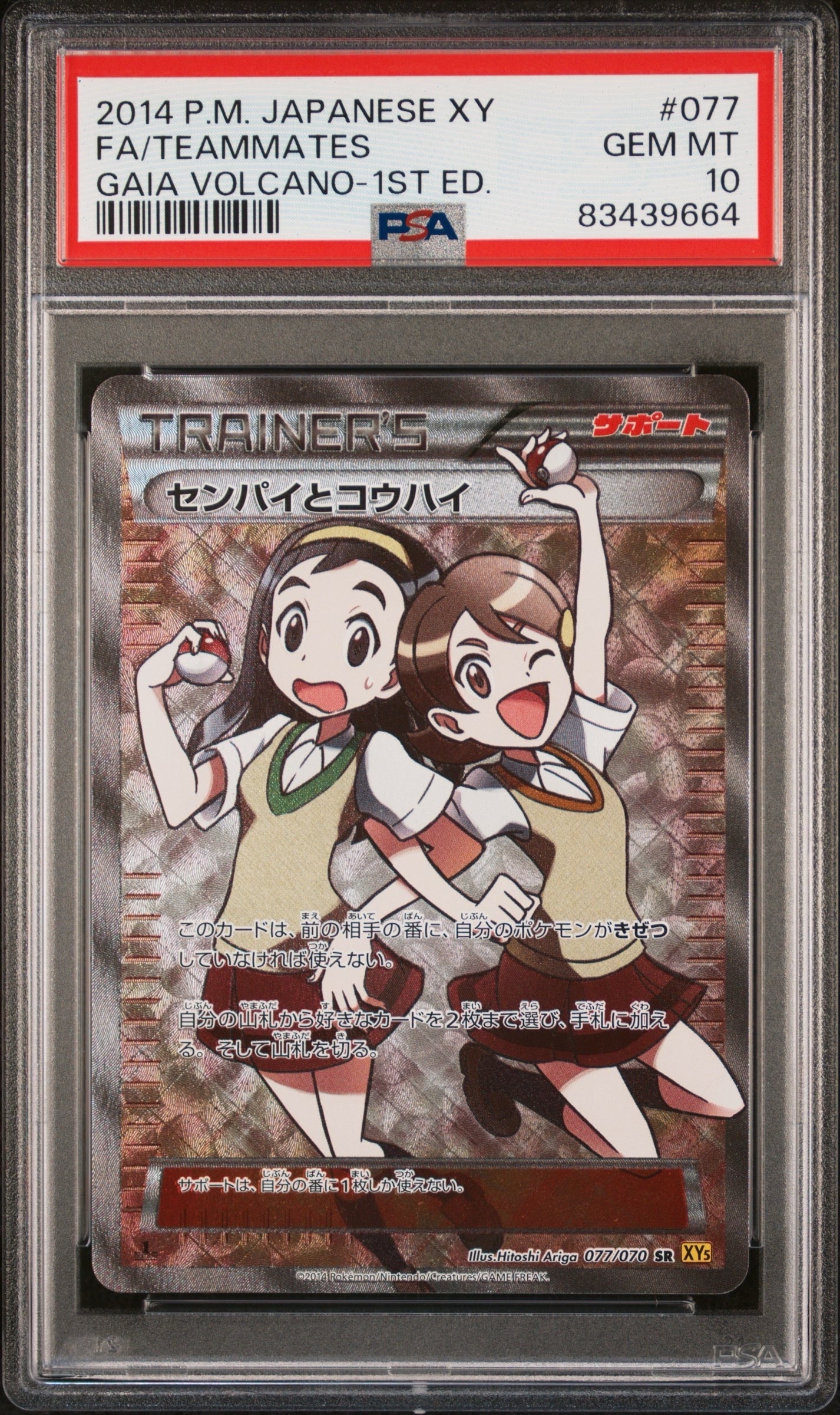 PSA10 センパイとコウハイ SR XY5 ガイアボルケーノ 077/070 PSA10】センパイとコウハイ SR :1ED [XY5-G 077/070](拡張パック