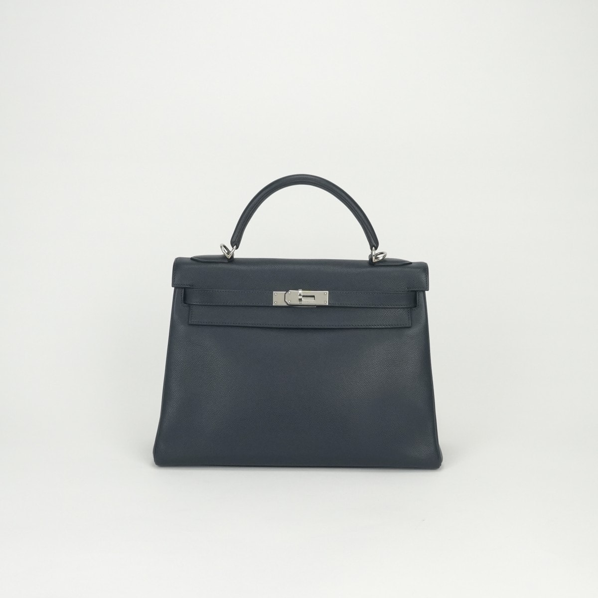 エルメス HERMES ケリー32 ケリー 32 バッグ トートバッグ ショルダーバッグ エプソン ブルーインディゴ Blue Indigo ネイビー Navy 青 紺 シルバー金具 ハンドバッグ ヴォーエプソン 新型 V字金具