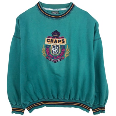 古着 80年代 ラルフローレン Ralph Lauren CHAPS チャップス ロゴスウェットシャツ トレーナー メンズM相当 ヴィンテージ/eaa633675