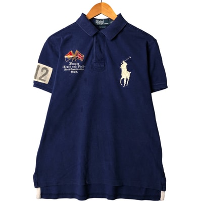 古着 ラルフローレン Ralph Lauren POLO by Ralph Lauren CUSTOM FIT ビッグポニー 半袖 ポロシャツ メンズL相当/eaa581573
