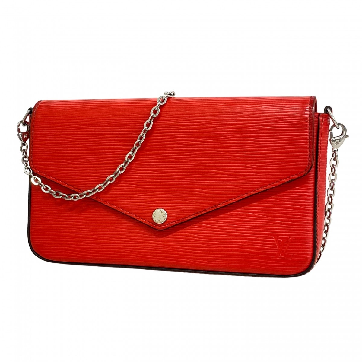 【6db1270】ルイヴィトン ショルダーウォレット エピ ポシェットフェリシー M41559 コクリコ【中古】レディース