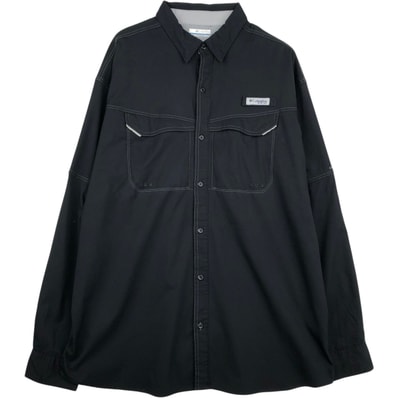 古着 コロンビア Columbia PFG OMNI-SHADE オムニシェイド 隠しボタンダウン 長袖 フィッシングシャツ メンズXL相当/eaa643471