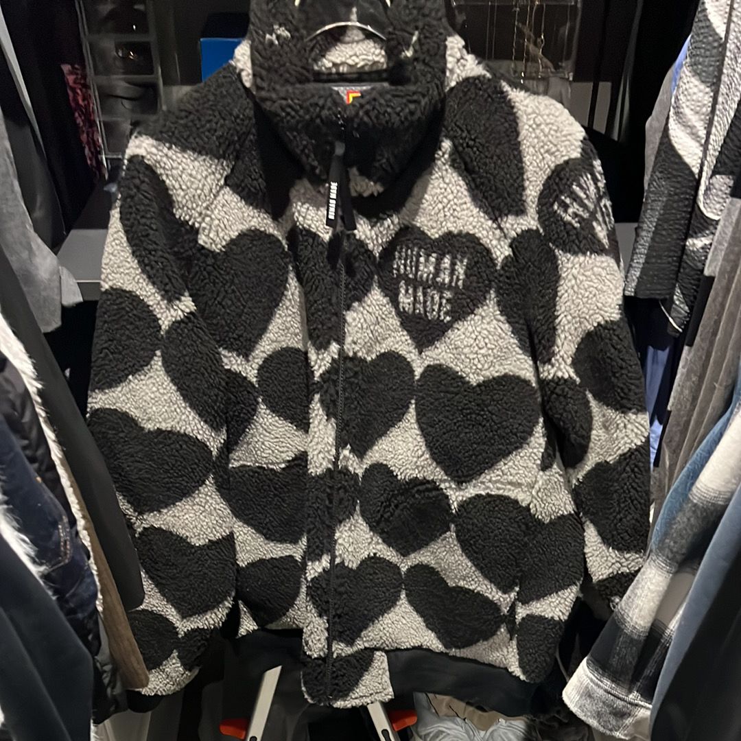 HUMAN MADE Heart Fleece Jacket "Black"