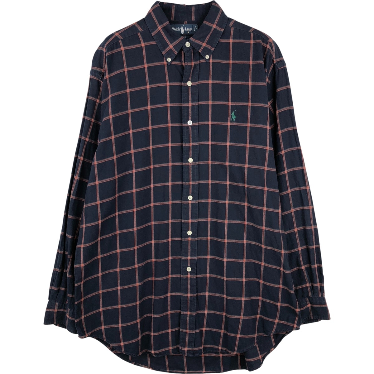 古着 ラルフローレン Ralph Lauren BLAIRE 長袖 ボタンダウンチェックシャツ メンズM相当/eaa616038