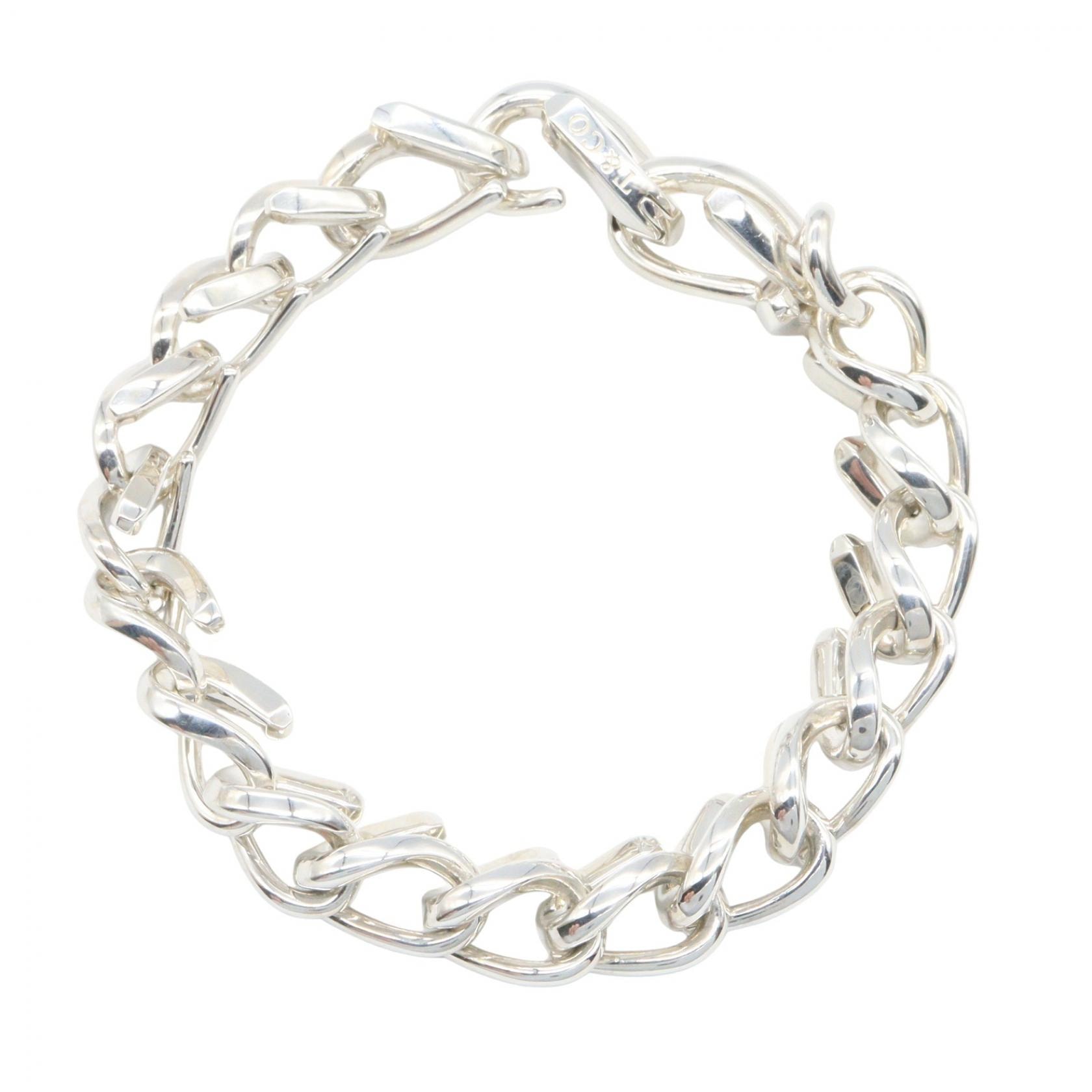 ティファニー TIFFANY&CO フォージ ミディアム リンク ブレスレット ブレスレット アクセサリー シルバー925 メンズ レディース シルバー系 【中古】
