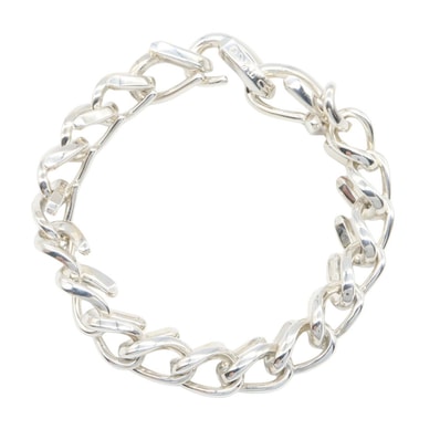 ティファニー TIFFANY&CO フォージ ミディアム リンク ブレスレット ブレスレット アクセサリー シルバー925 メンズ レディース シルバー系 【中古】