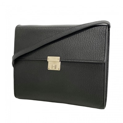 【6db2216】エルメス ショルダーバッグ クリック16 シェブルミゾル ブラック シルバー金具 C刻印【中古】レディース