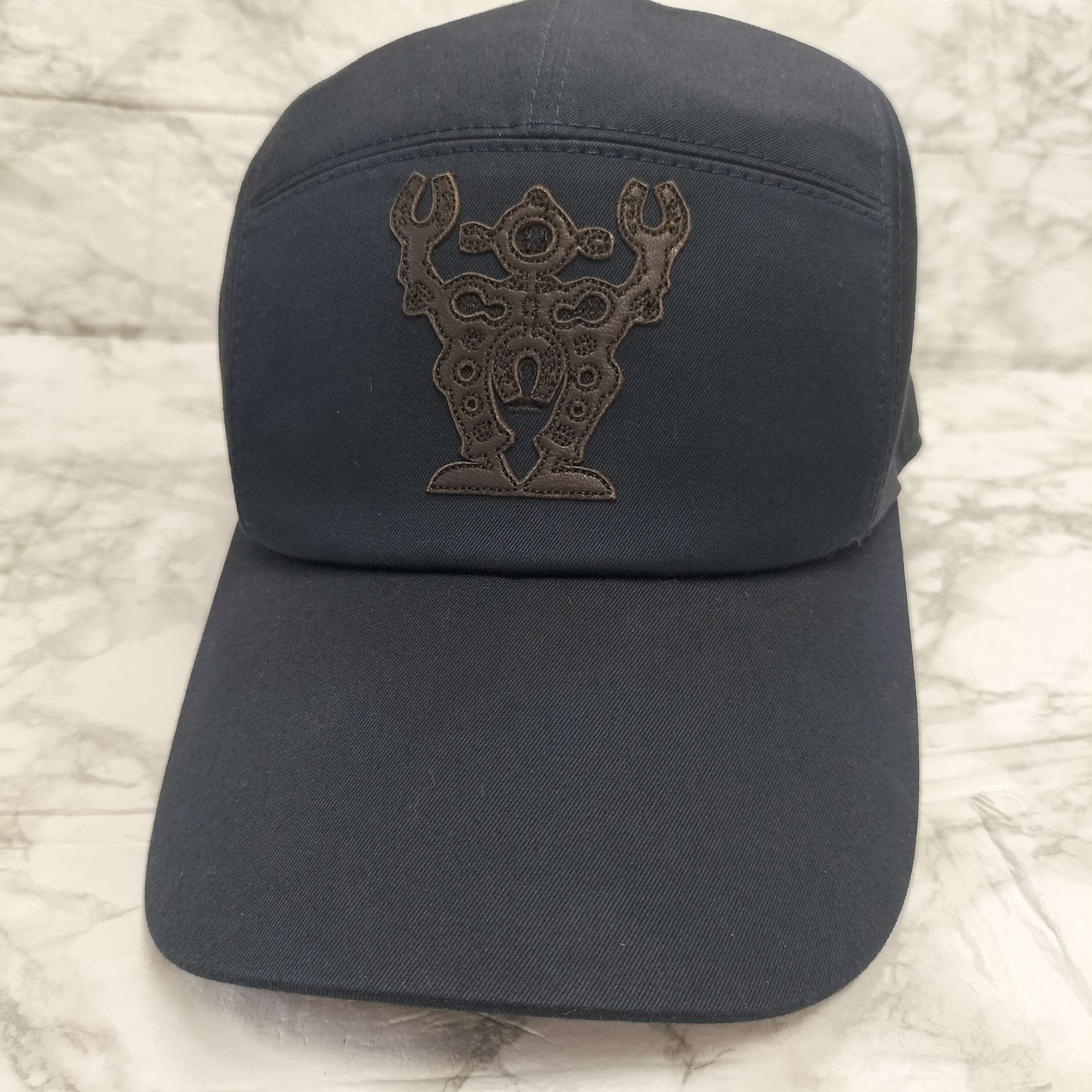 Hermes Nevada Hello Mr Farrier Cap "Bleu Marine/Moka"