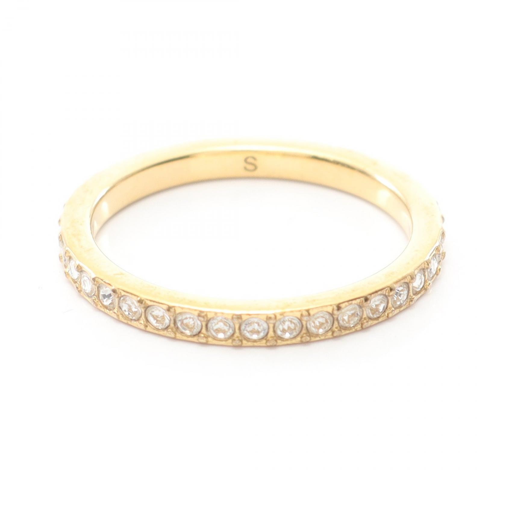 ディオール Dior リング・指輪 ジュエリー GP(ゴールドメッキ) ラインストーン レディース ゴールド系 / クリア系 【中古】