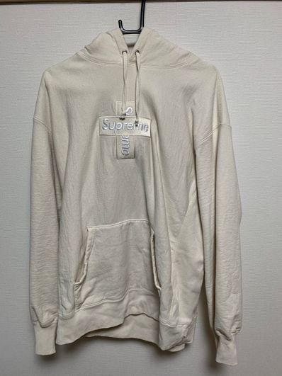 Supreme Cross Box Logo Hooded Sweatshirt "Natural"
