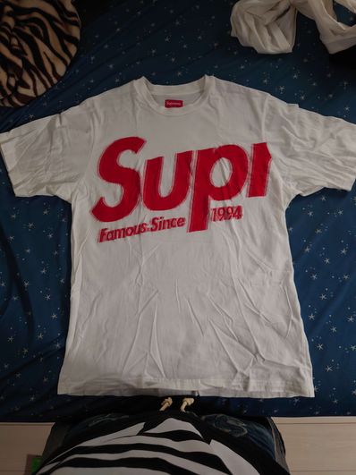 Supreme Intarsia Spellout S/S Top "White"
