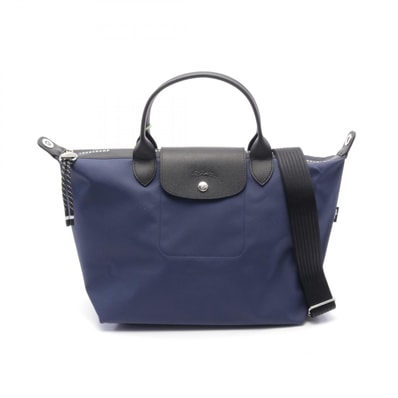ロンシャン Longchamp ル プリアージュ エナジー L 2WAY トートバッグ バッグ キャンバス レザー レディース ネイビー系 / ブラック系 L1515HSR006 【新品】