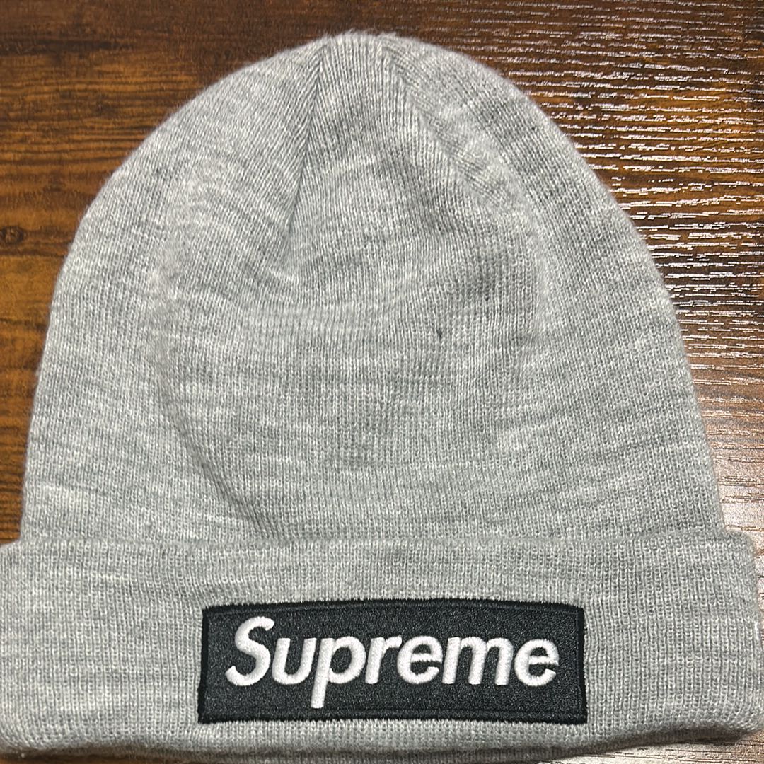 Supreme New Era Box Logo Beanie "Heather Grey"