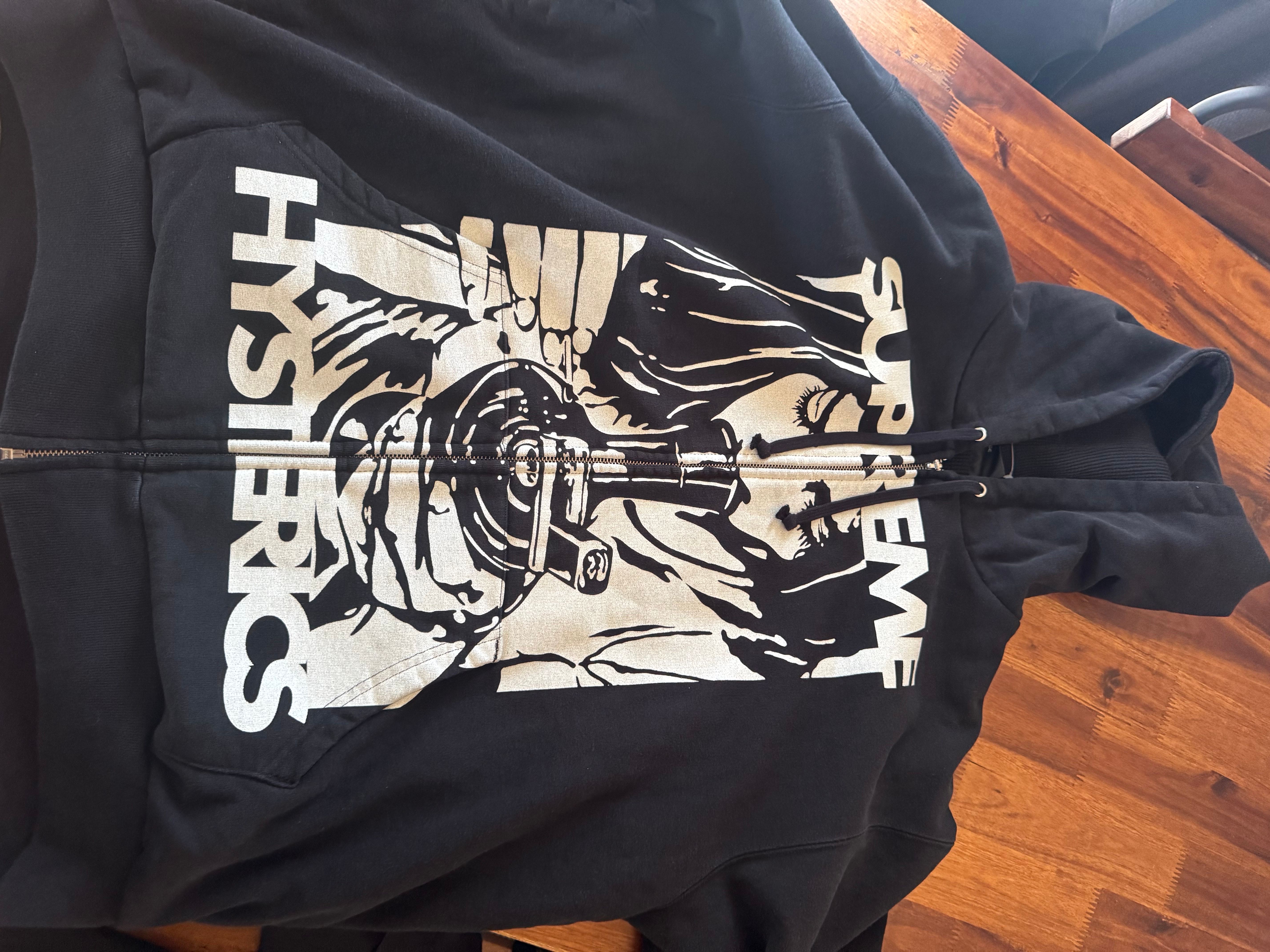 Supreme x HYSTERIC GLAMOUR Thermal Lined Zip Up Hooded Sweatshirt "Black"