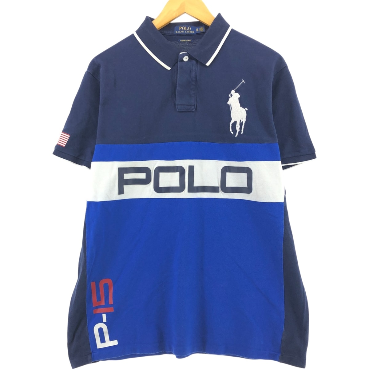 古着 ラルフローレン Ralph Lauren POLO RALPH LAUREN CUSTOM SLIM FIT ビッグポニー 半袖 ポロシャツ メンズXL相当/eaa548722