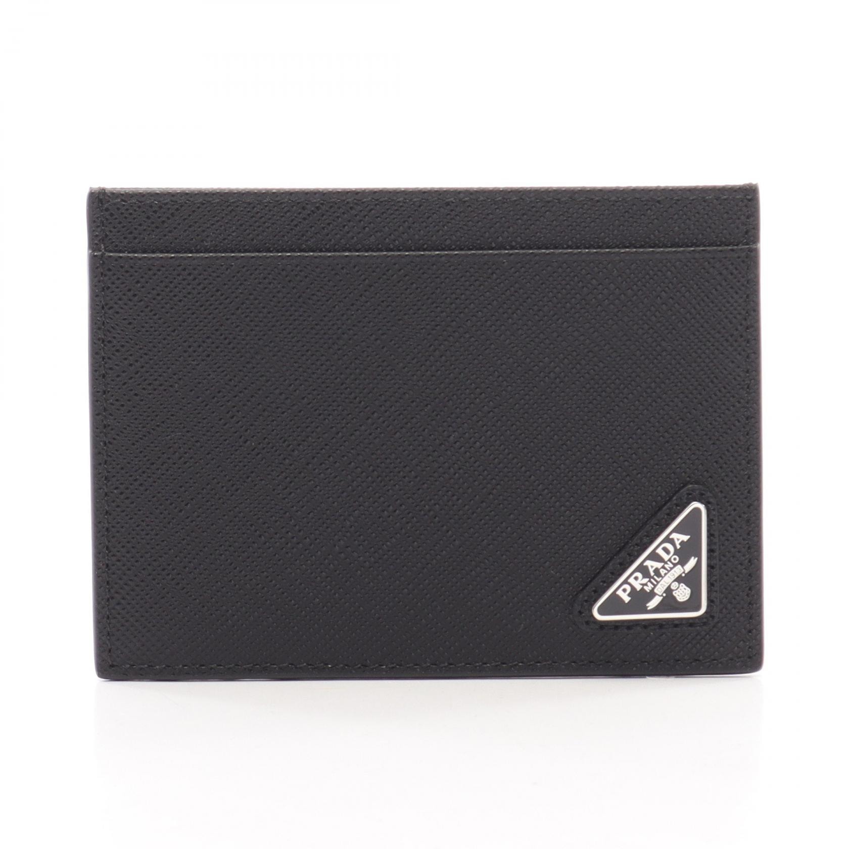 プラダ PRADA SAFFIANO TRIANG カードケース アクセサリー サフィアーノレザー メンズ ブラック系 2MC130QHHF0002 【新品】