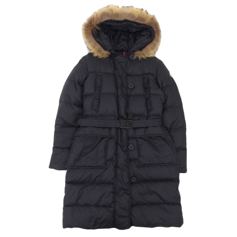 モンクレール MONCLER モンクレール MESSINA ファーフードダウンコート レディース ブラック 0 0