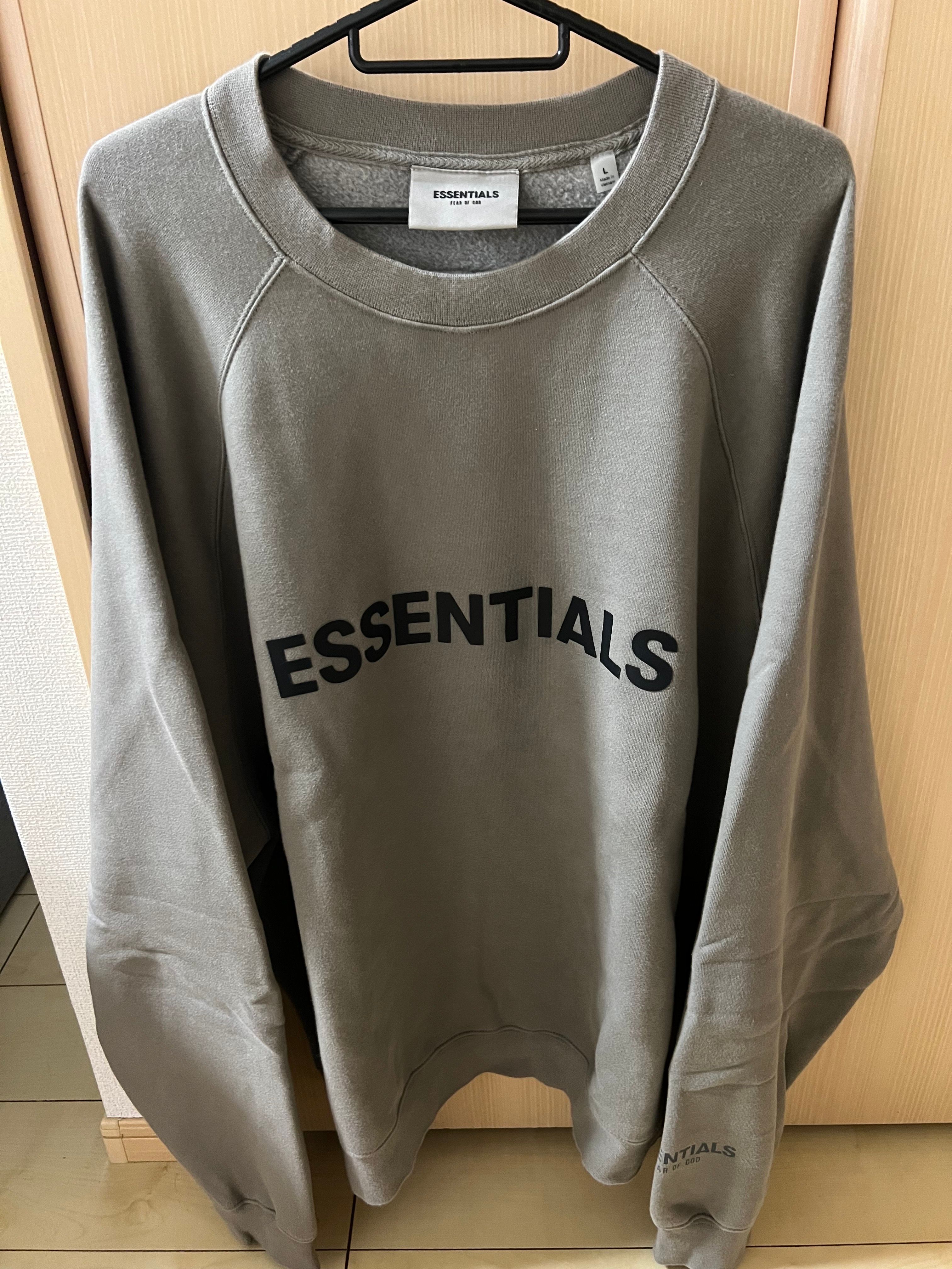 FEAR OF GOD ESSENTIALS 3D Silicon Applique Crewneck "Gray Flannel/Charcoal"