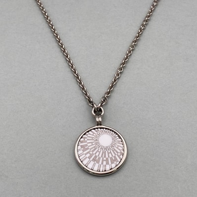 HERMES エルメス OP'H メダイユ PM ネックレス GP シルバー レディース【中古】