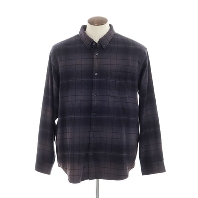 【中古】シュプリーム Supreme 2023年春夏 Shadow Plaid Flannel Shirt チェック ネルシャツ グレーxブラック【サイズL】【メンズ】