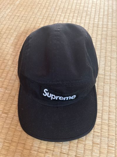 Supreme Washed Chino Twill Camp Cap "Black"(23FW)