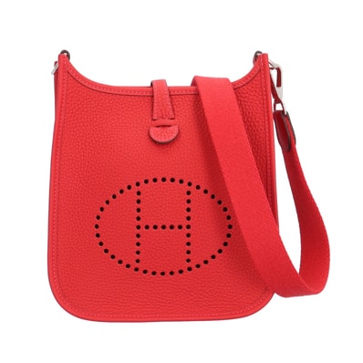 エルメス エブリンTPM ショルダーバッグ トゴ レッド レディース HERMES 中古