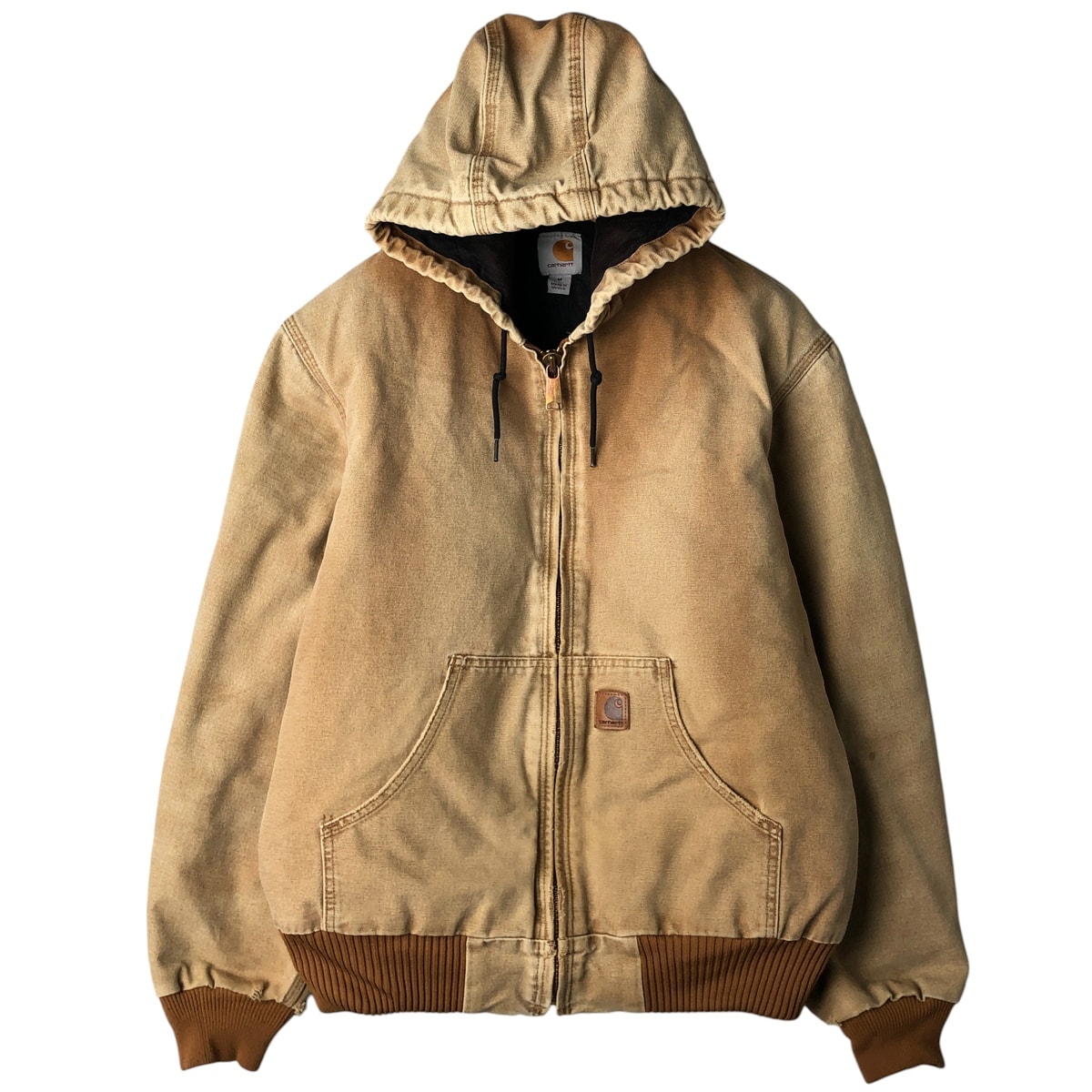 古着 カーハート Carhartt アクティブジャケット 中綿入り ダックフルジップパーカー メンズM相当/eaa607722