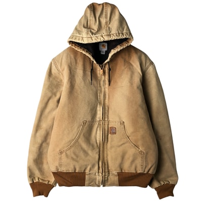 古着 カーハート Carhartt アクティブジャケット 中綿入り ダックフルジップパーカー メンズM相当/eaa607722
