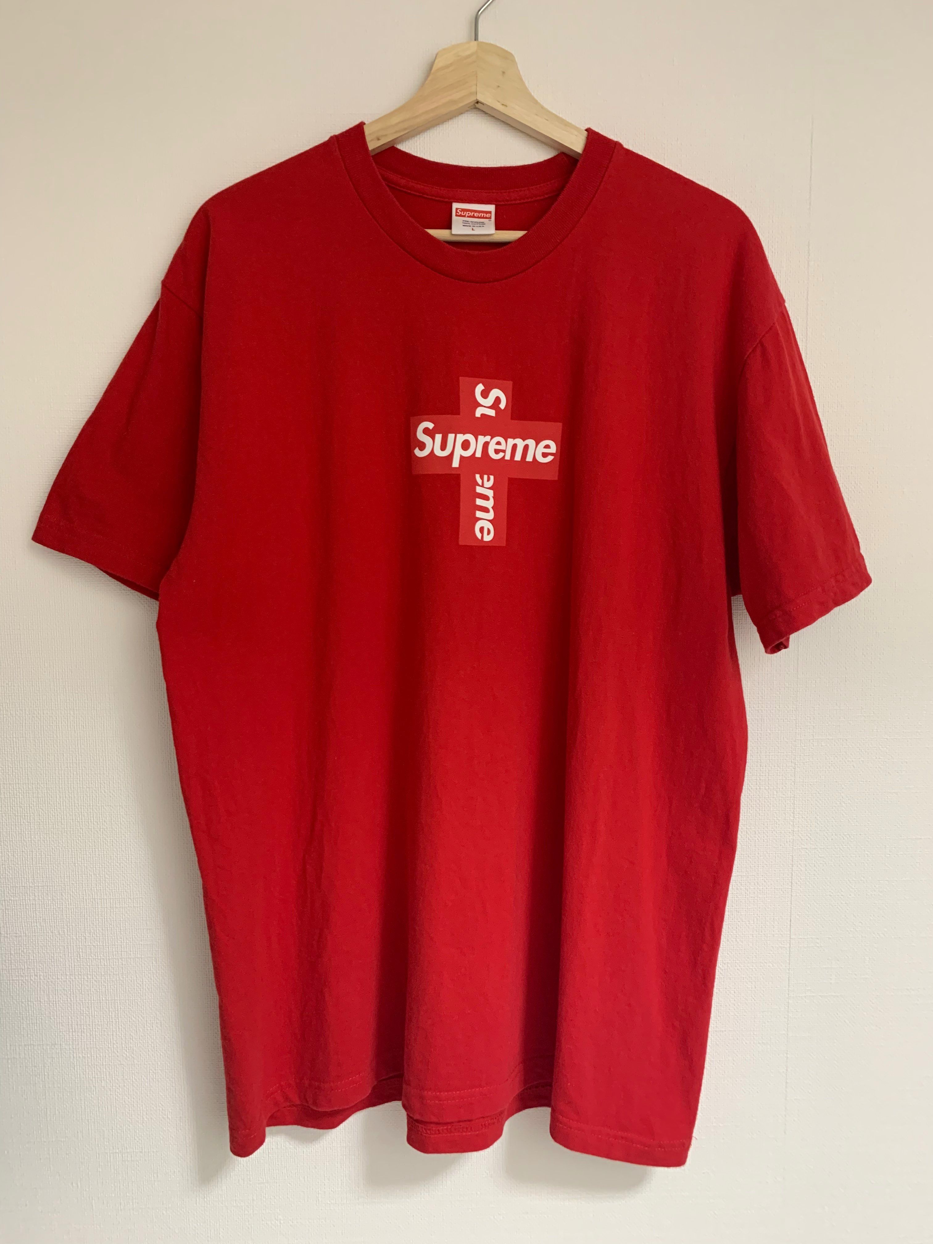 Supreme Cross Box Logo Tee "Red"
