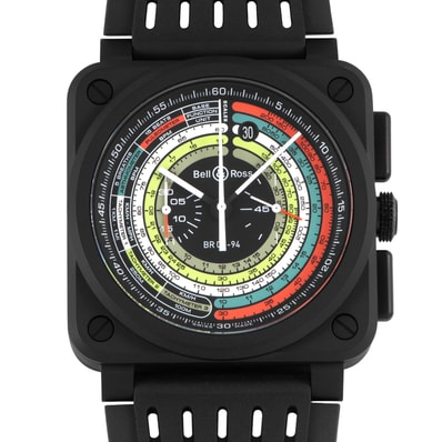 【未使用】Bell&Ross ベル&ロス BR03 クロノ マルチメーター 500本限定 BR0394-SW-CE/SRB セラミック【中古】