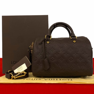 LOUIS VUITTON ルイヴィトン スピーディ バンドリエール 25 モノグラムアンプラント レザー ショルダーバッグ ブラウン
28461
