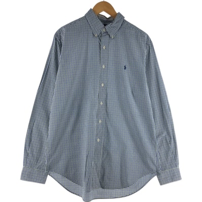 古着 ラルフローレン Ralph Lauren CLASSIC FIT 長袖 ボタンダウンチェックシャツ メンズL相当/eaa536479