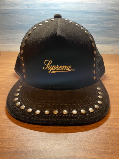 Supreme Studded Velvet Mesh Back 5-Panel "Black"