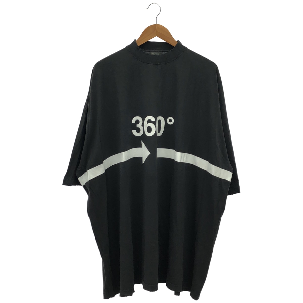 バレンシアガ 720501 ブラック 360 Tubular T-Shirt Oversized 2