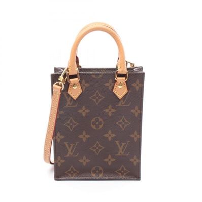 ルイ・ヴィトン LOUIS VUITTON プティット サックプラ ハンドバッグ バッグ PVCコーティングキャンバス レザー モノグラム レディース ブラウン系 M69442 【中古】