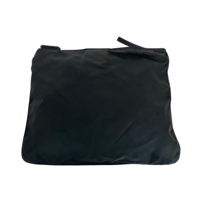 PRADA プラダ テスート 三角ロゴプレート ブラック 黒 シルバー金具 ナイロン ショルダーバッグ ポシェット 506615 【中古】