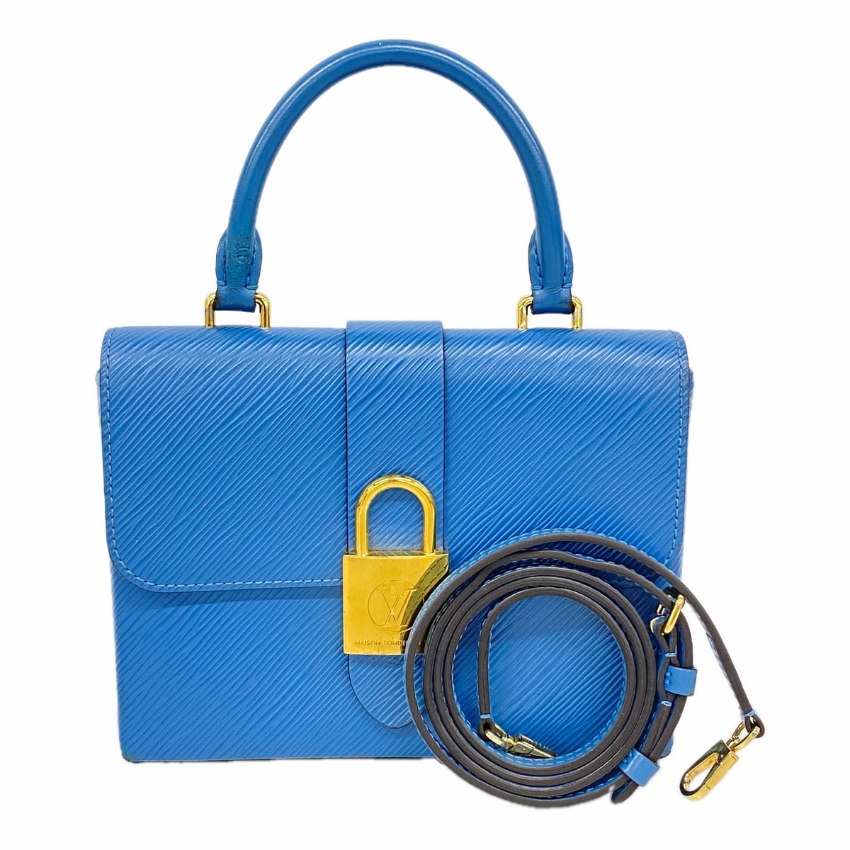 【6hc2065】ルイヴィトン ハンドバッグ エピ ロッキーBB M53159 ブルージーン 2wayバッグ【中古】レディース