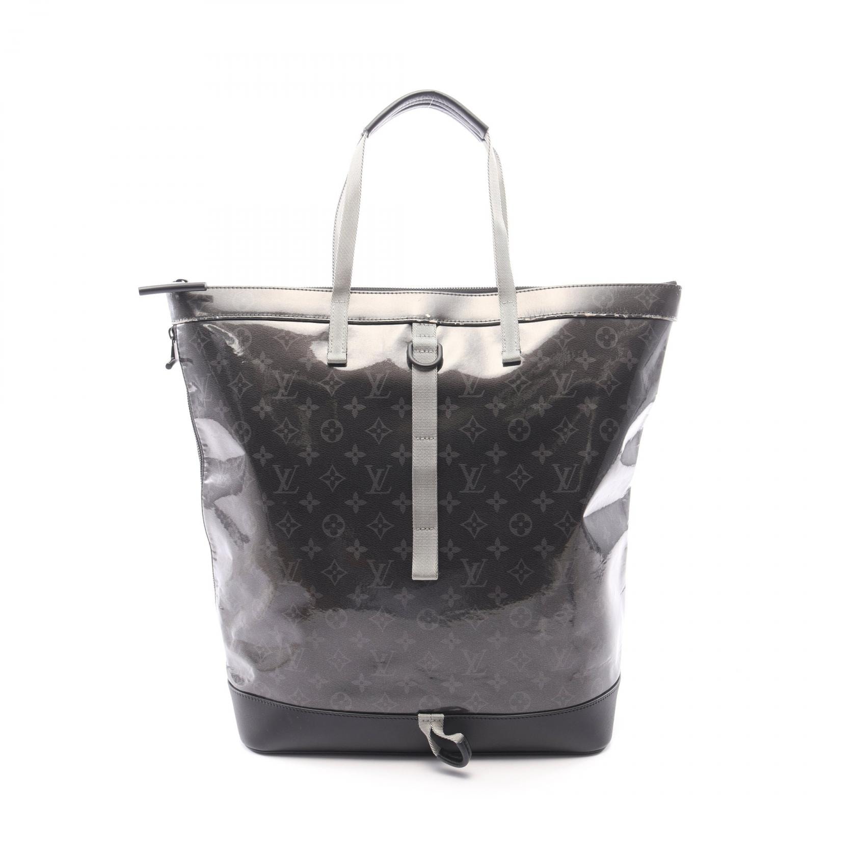 ルイ・ヴィトン LOUIS VUITTON ジップドトート モノグラムエクリプスグレーズ リュックサック バックパック バッグ PVCコーティングキャンバス レザー メンズ ブラック系 M43900 【中古】