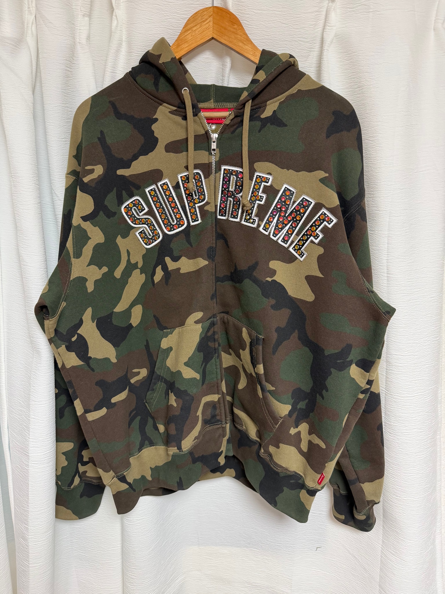 Supreme x B.B. Simon Zip Up Hooded Sweatshirt "Woodland Camo"