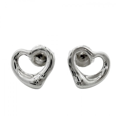 TIFFANY&Co. ティファニー ピアス エルサ・ペレッティ オープン ハート スタッド ピアス ジュエリー アクセサリー Pt950プラチナ レディース 約3.7g【中古品】