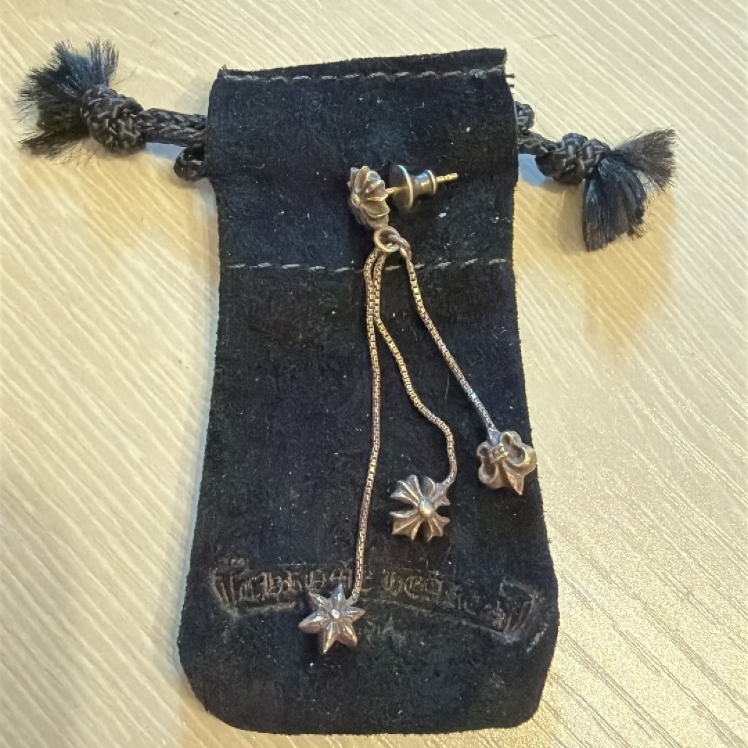 Chrome HEarts Jojo with 3 Charm Earrings (for right ear) "Silver"