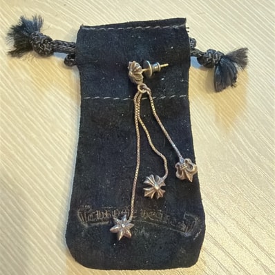 Chrome HEarts Jojo with 3 Charm Earrings (for right ear) "Silver"