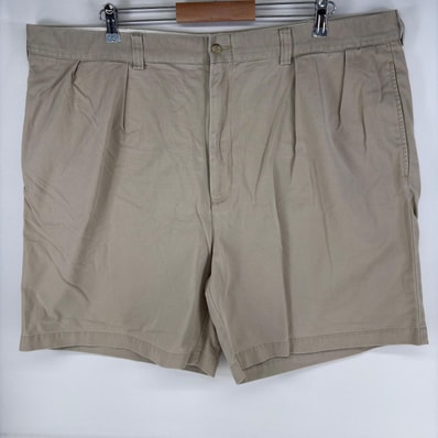 古着 ポロバイラルフローレン Polo by Ralph Lauren パンツ TYLER SHORT ハーフ チノ ワンポイント ツータック w46 ベージュ系 メンズ