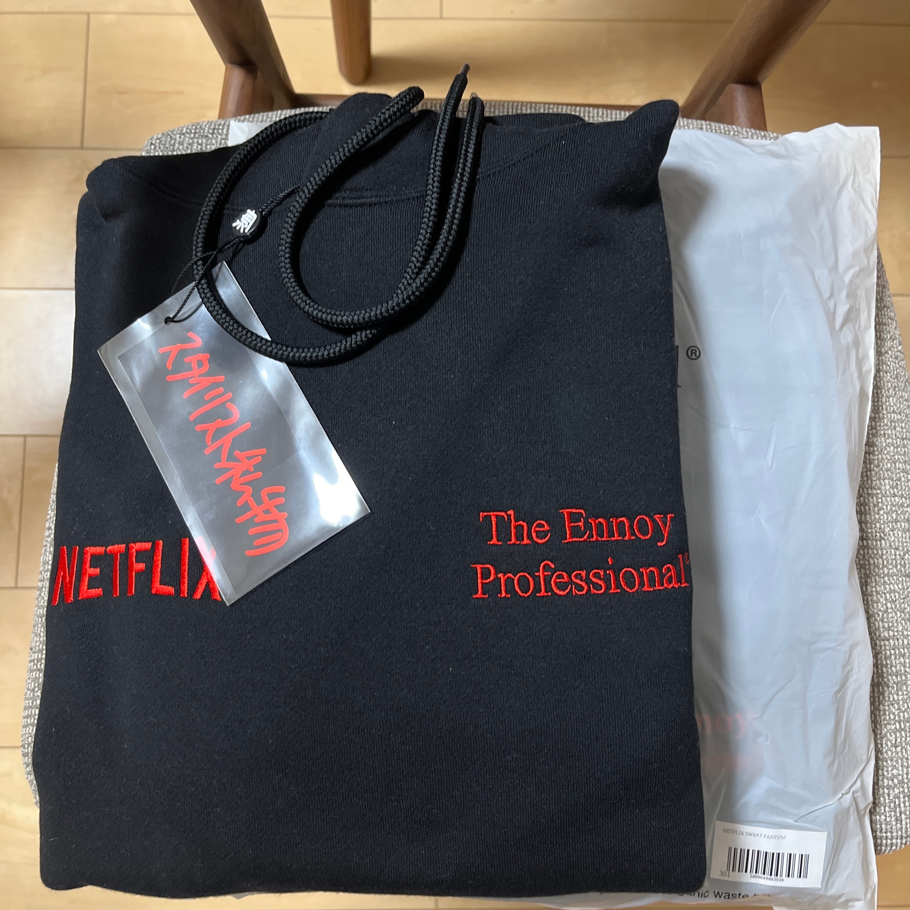ENNOY Stylistshibutsu x Netflix 23AW Hoodie+Pants Setup "Black/Netflix Red"
