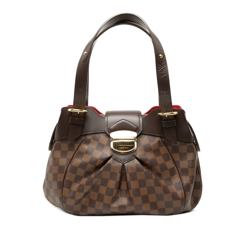 ルイ ヴィトン ダミエ システィナPM ハンドバッグ ショルダーバッグ N41542 ブラウン PVC レザー レディース LOUIS VUITTON 【中古】