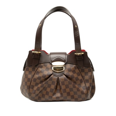 ルイ ヴィトン ダミエ システィナPM ハンドバッグ ショルダーバッグ N41542 ブラウン PVC レザー レディース LOUIS VUITTON 【中古】