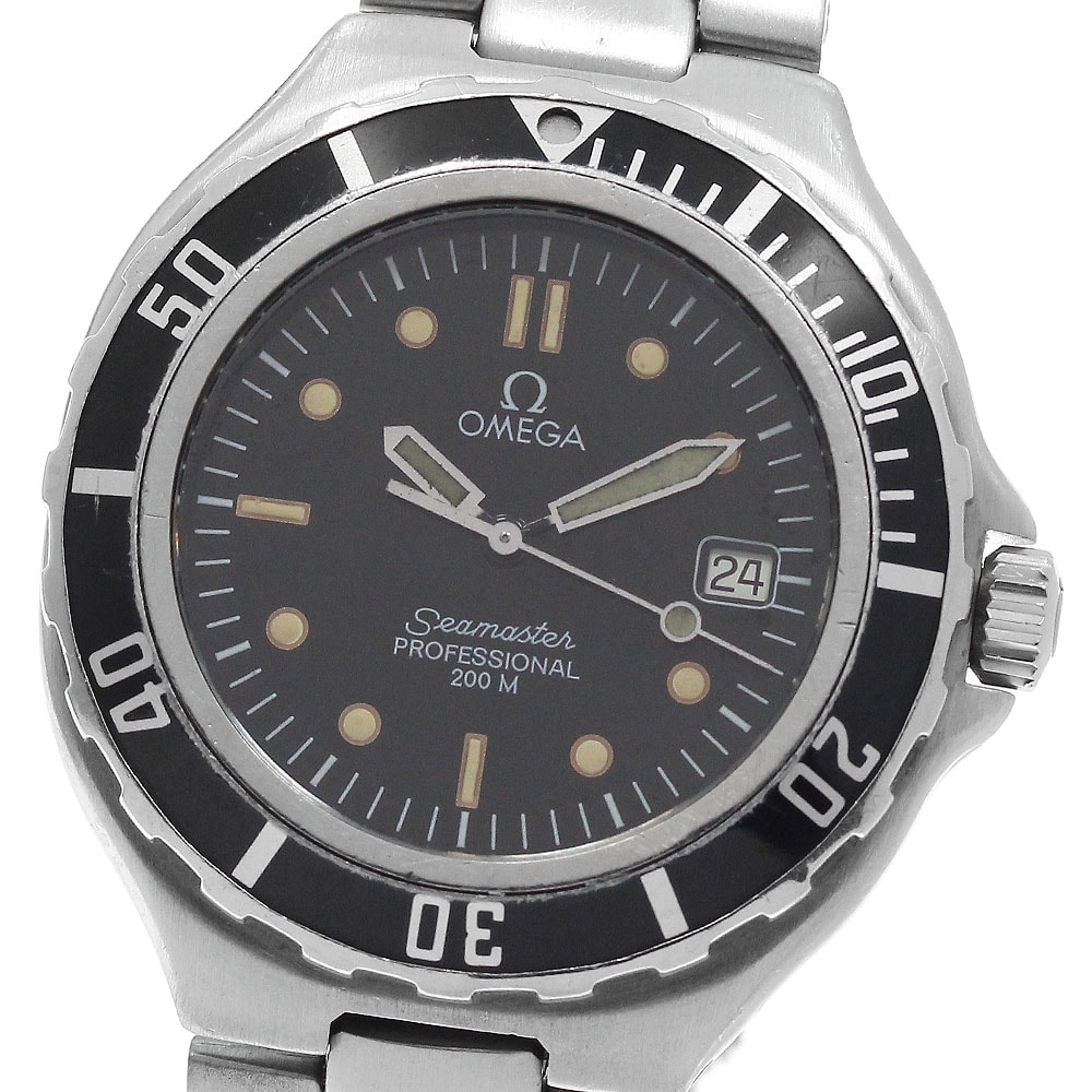 オメガ シーマスター200m デイト  クォーツ メンズ 【中古】