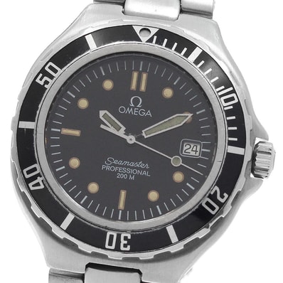 オメガ シーマスター200m デイト クォーツ メンズ 【中古】