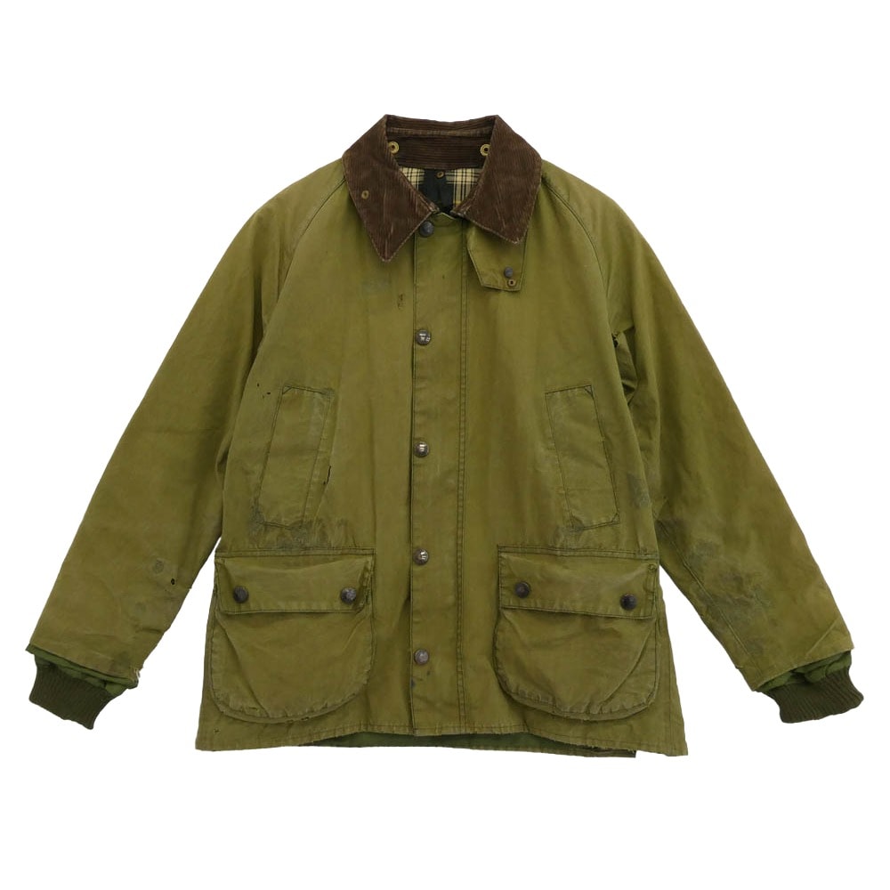 Barbour バブアー ジャケット 80s 英国製 BEDALE ビデイル オイルド ジャケット カーキ系【中古】
