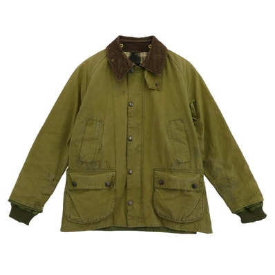Barbour バブアー ジャケット 80s 英国製 BEDALE ビデイル オイルド ジャケット カーキ系【中古】